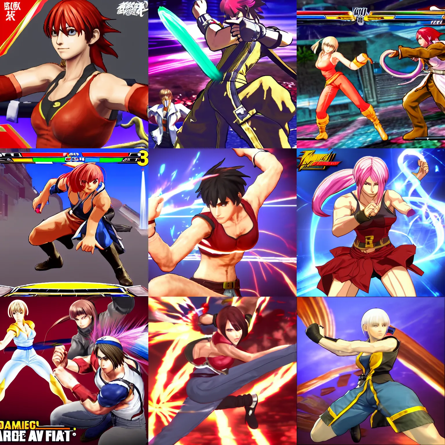 Prompt: fighting game character, sassy personality, light frame, acrobatic moveset, fan favorite, 2 d sprite 3 rd strike arc system works snk capcom bandai namco