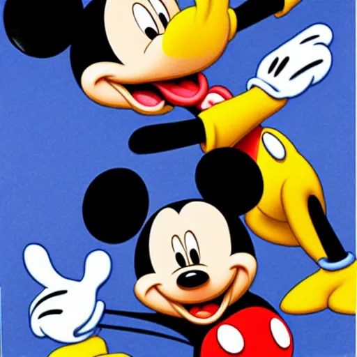 Image similar to mickey mouse blotter art