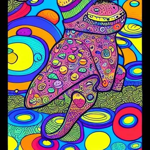 Image similar to colorful kerby rosanes style art, doodle, colorful doodles, artstation, dribbble, pinterest, very detailed, high resolution, white background