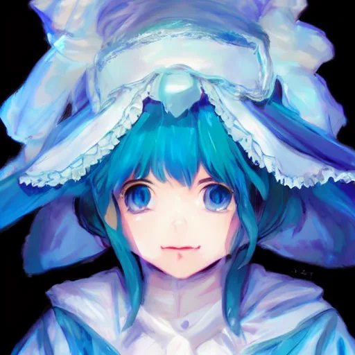 Image similar to full headshot portrait of Cirno from Touhou, drawn by WLOP, by Avetetsuya Studios, attractive character, colored sketch anime manga panel, Cirno from Touhou, trending on artstation