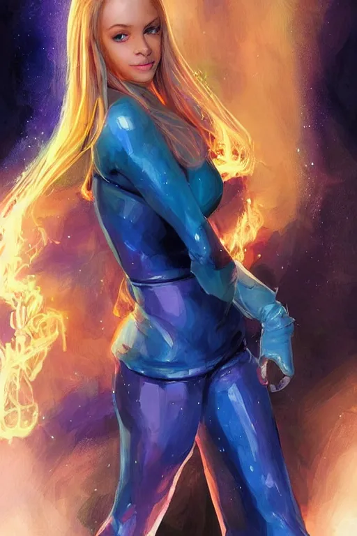 Image similar to frontal standing pose portrait of Sabrina the Teenager Witch, very beautiful young woman, straight hair, push-up underwire. Intricate, concept art, magic lighting overlays, magical portal opened, D&D!, fantasy style, sharp focus!, ultra detailed, art by Artgerm and Peter Andrew Jones, WLUP, Magali Villeneuve