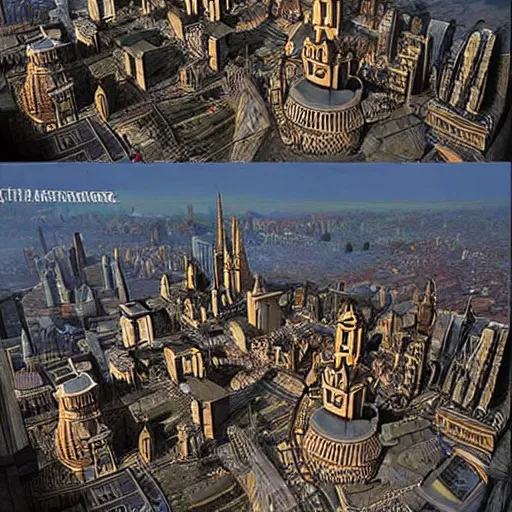 Image similar to fictional city in south america with gothic architecture inspired by gotham city, very details