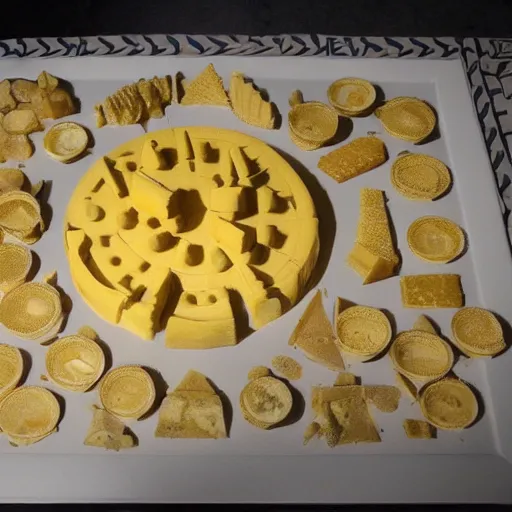 Image similar to cheese a reconstruction of the cheese taj mahal made ot of different cheeses, cheese