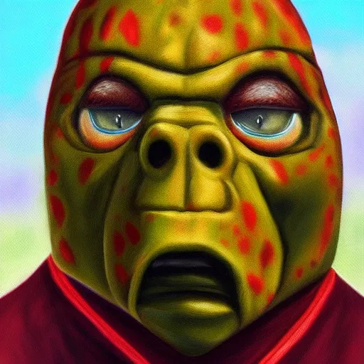 fantasy oil painting portrait of a gorn from star trek | Stable ...