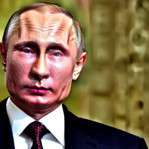 Image similar to Vladimir Putin in a Tu Tu