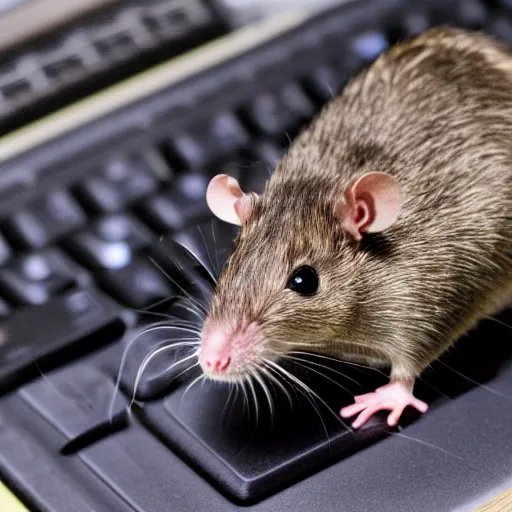 Image similar to rat on computer keyboard