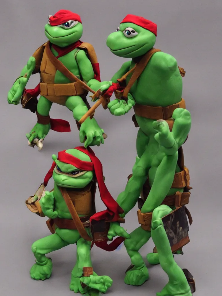 Prompt: teenage mutant ninja turtle 1 9 2 0 toy