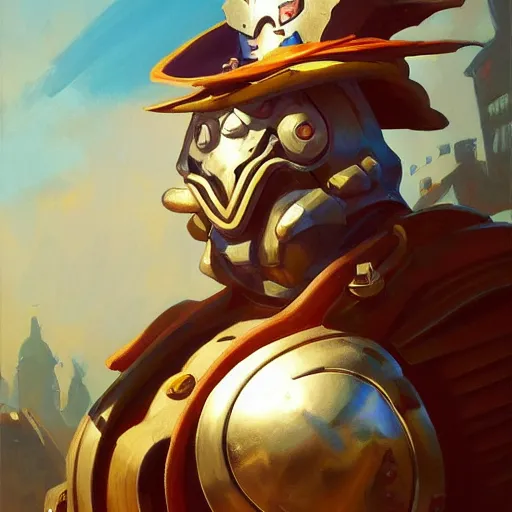 Image similar to greg manchess portrait painting of armored tweedles from alice in wonderland as overwatch character, medium shot, asymmetrical, profile picture, organic painting, sunny day, matte painting, bold shapes, hard edges, street art, trending on artstation, by huang guangjian, gil elvgren, ruan jia, randy vargas, greg rutkowski