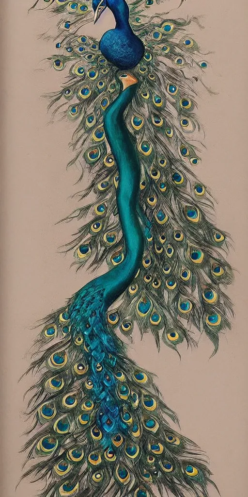 Prompt: peacock themed dress design