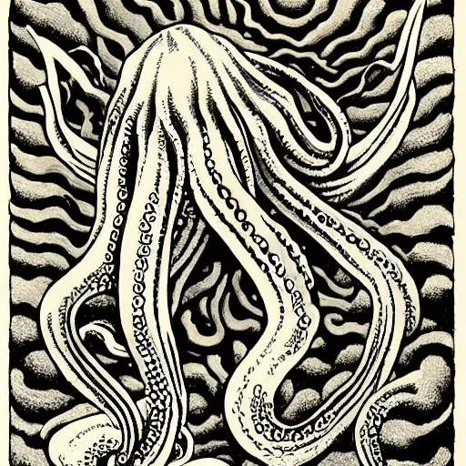 Prompt: tentacles, cthulhu, drawn by araki hirohiko