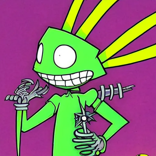 Image similar to invader zim cartoon nickelodeon