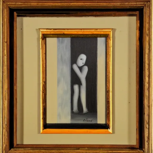 Image similar to an unsettling framed painting