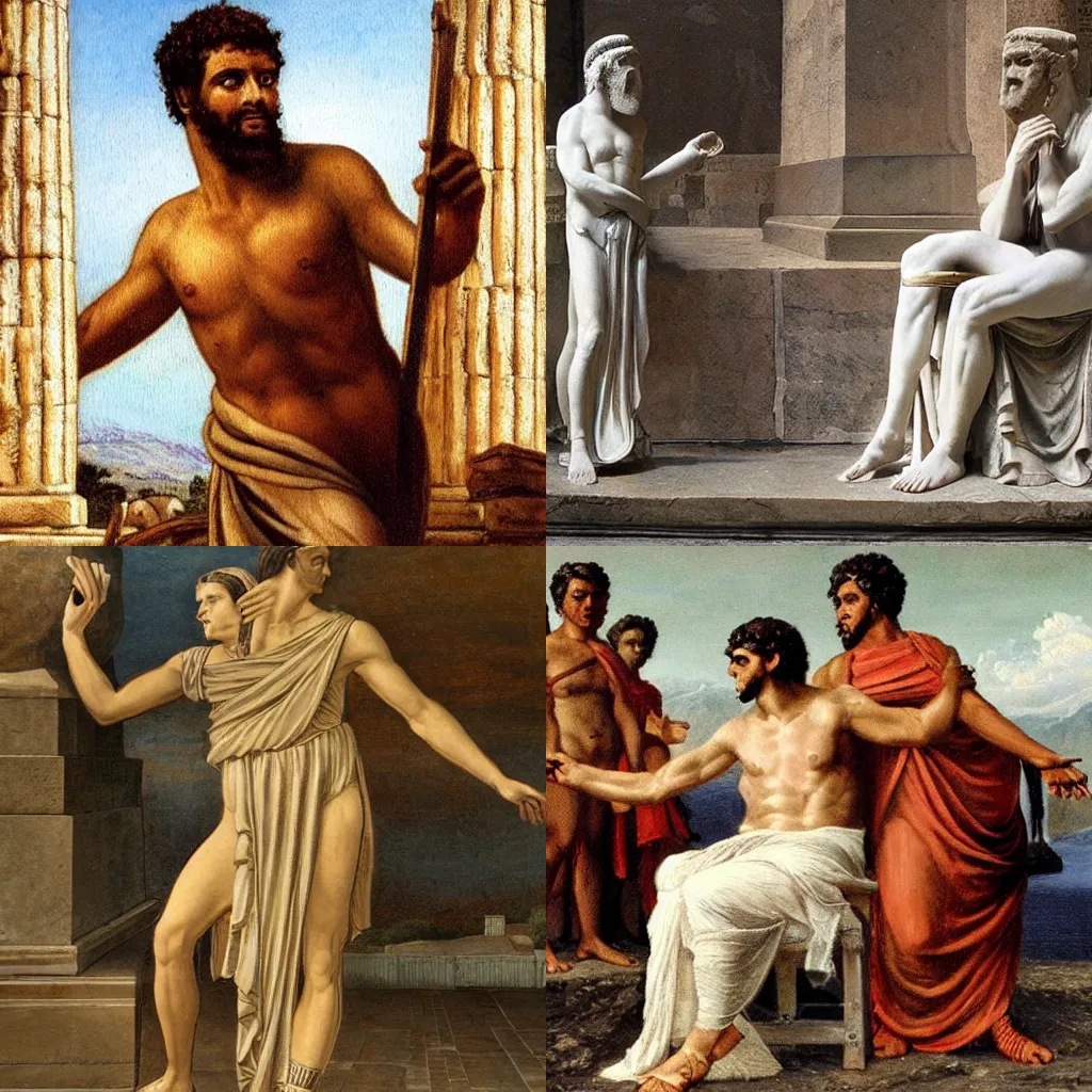 Prompt: A slave in ancient Greece