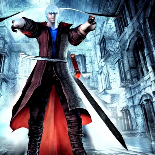 portrait of a beautiful rendition of vergil, devil may