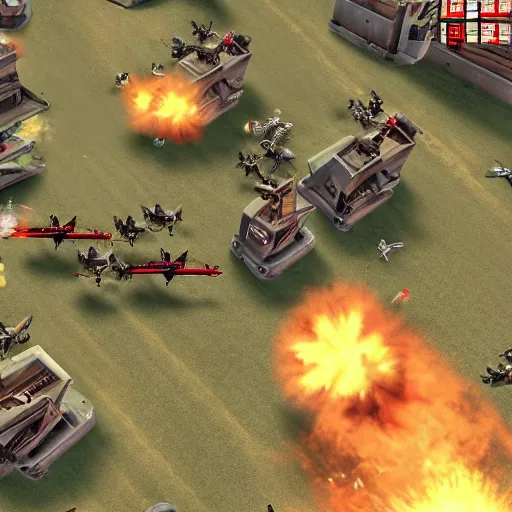 Prompt: 1944 D-Day in the video game Command and Conquer Red Alert 3