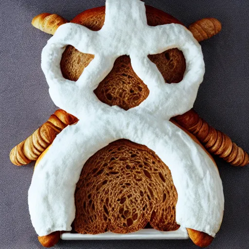 Image similar to photo of a bread monster