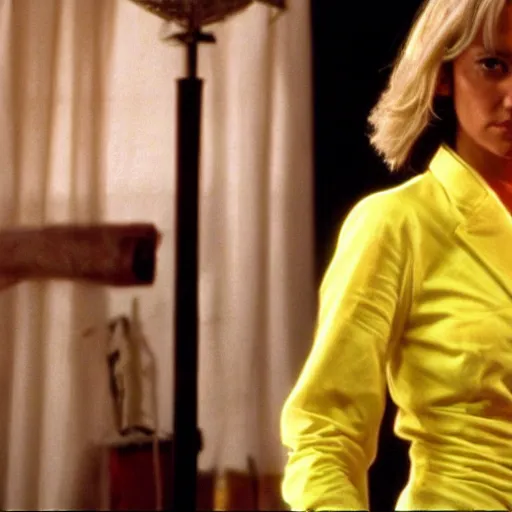 Image similar to Giorgia Meloni in Kill Bill from Quentin Tarantino