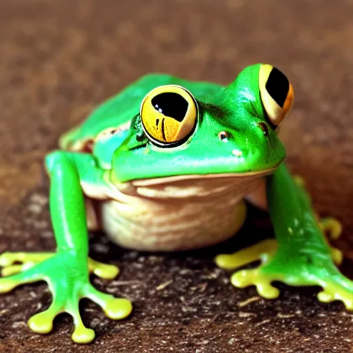 Image similar to frog in yogurt