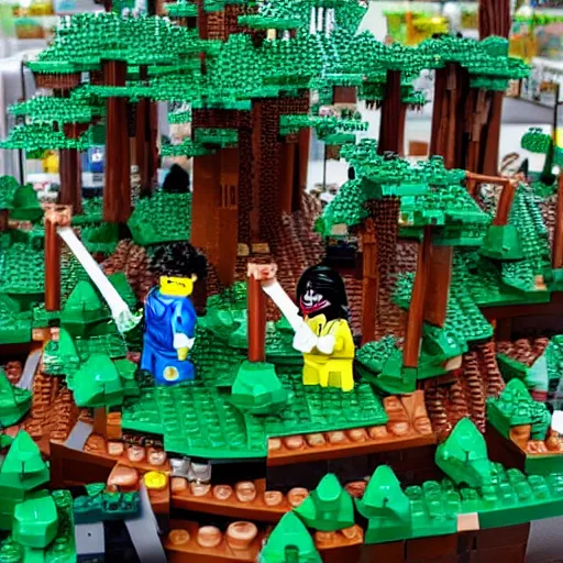 Prompt: Forest made of lego
