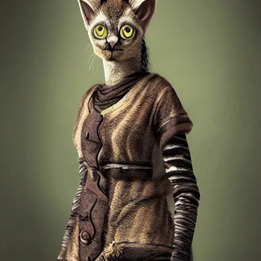 Prompt: photograph of a Khajit, high quality fashion photograph by Mario Testion