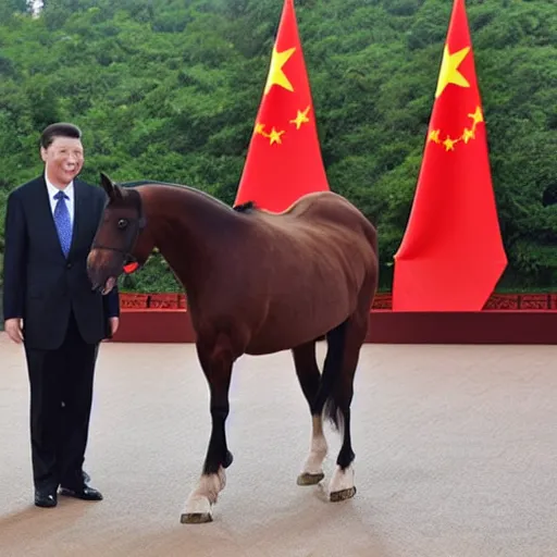 Image similar to chinese president horse