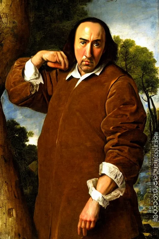 Image similar to Portrait of Nicholas Cage by Jan Steen