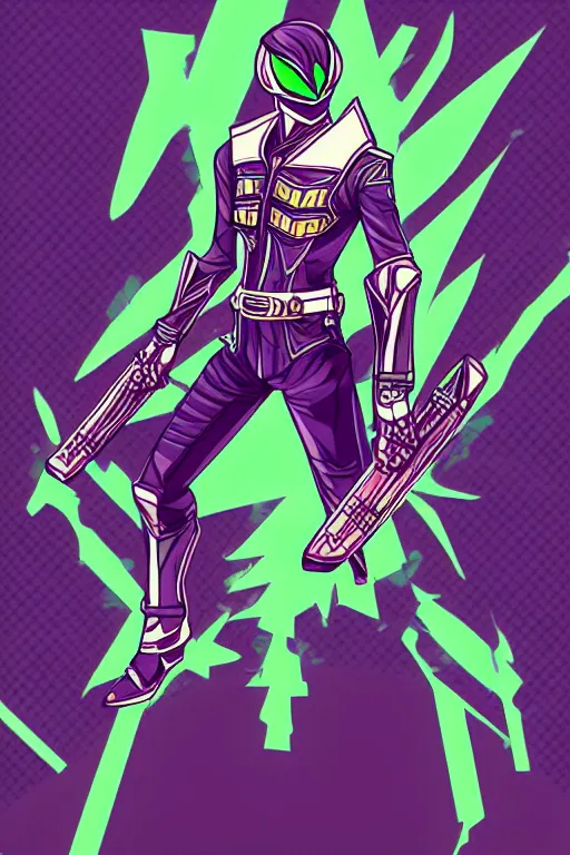 Prompt: random kamen rider. final fantasy style art, zelda style art, gta vice city style art, pop art, aesthetic art, stylish, elegant, adobe stock popular, concept art, without duplicate image, smooth, beautiful, highly details, sharp focus, illustration, intricate, high quality