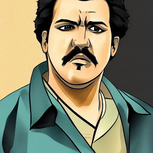 a portrait of pablo escobar in an anime style | Stable Diffusion | OpenArt