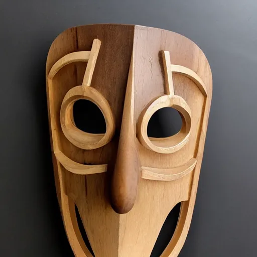 Image similar to spiral wooden mask