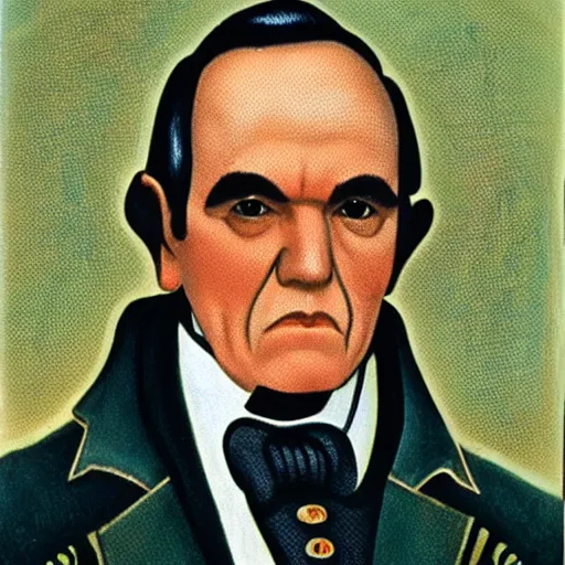 Prompt: James K. Polk, in the style of Diego Rivera