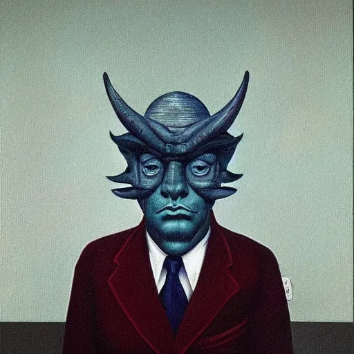 Image similar to satan, by Raphael Hopper, and Rene Magritte. Extremely Highly detailed, Occult, funny, humorous, ((funny)), humor, magical, trending on artstationHQ