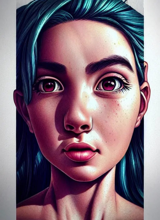 Image similar to highly detailed portrait of bulma, photographic realistic background, by jose torres, by royal jafarov, by dustin hobert, by joe fenton, by kaethe butcher, trending on instagram, award winning details