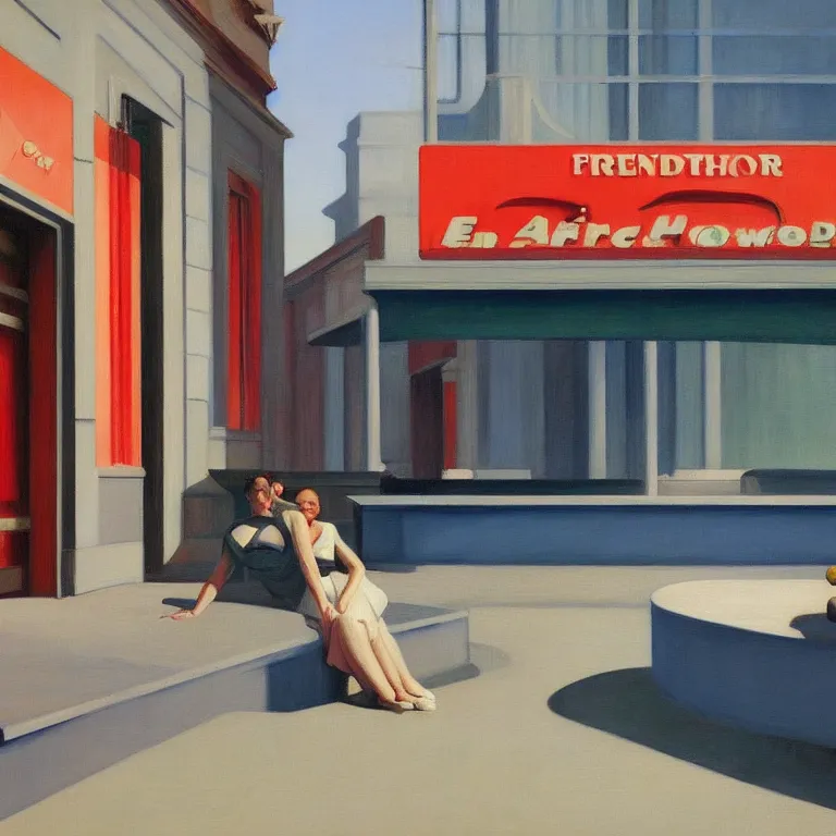 Image similar to insane mistake, painted by Edward Hopper, painted by Wayne Barlow, airbrush