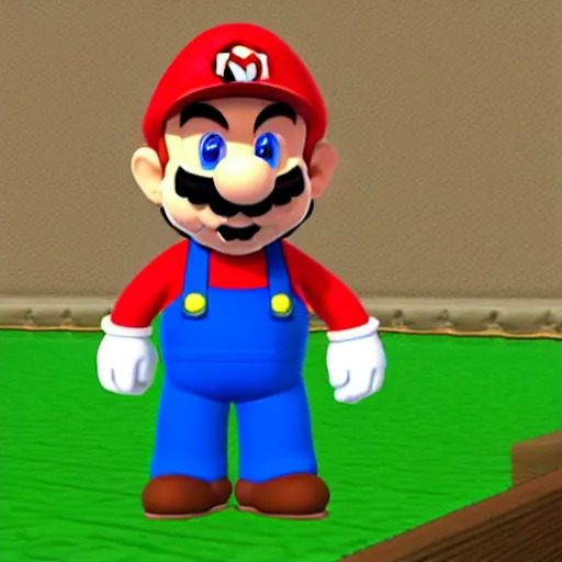 Image similar to walter white in super mario 64