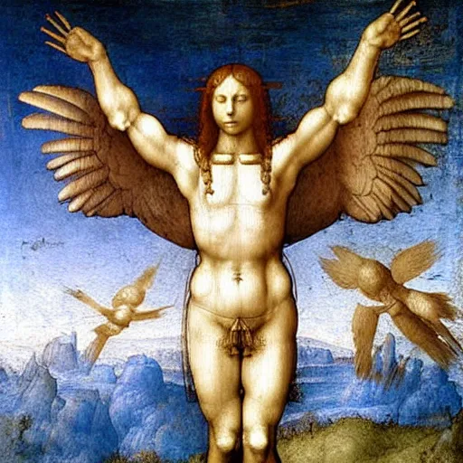 Image similar to heaven. highly detailed painting by leonardo da vinci 8 k