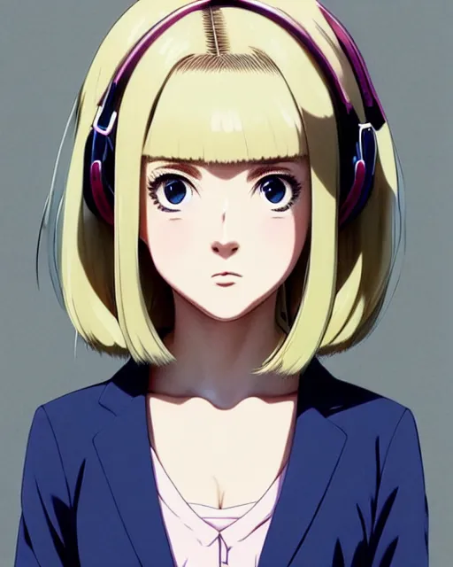 Image similar to portrait Anime as kiernan shipka mad men girl cute-fine-face, blond-hair pretty face, realistic shaded Perfect face, fine details. Anime. mad men realistic shaded lighting by Ilya Kuvshinov katsuhiro otomo ghost-in-the-shell, magali villeneuve, artgerm, rutkowski, WLOP Jeremy Lipkin and Giuseppe Dangelico Pino and Michael Garmash and Rob Rey