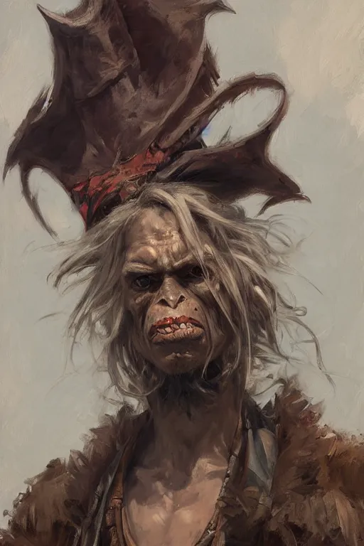 Prompt: portrait of a goblin pirate, gritty, fantasy character portrait, ocean background, artwork by Jeremy Lipkin and Giuseppe Dangelico Pino and Michael Garmash and Rob Rey, very coherent asymmetrical artwork, sharp edges, perfect face, simple form, 100mm