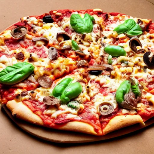 Image similar to insects on a pizza