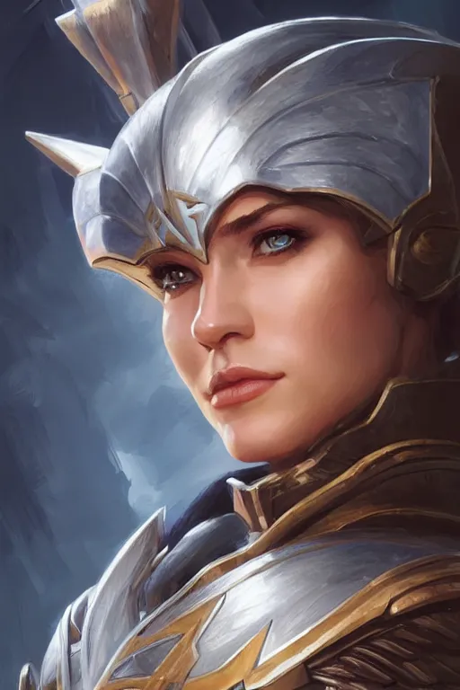 Image similar to amazon valkyrie athena, d & d, fantasy, portrait, highly detailed, headshot, digital painting, trending on artstation, concept art, sharp focus, illustration, art by artgerm and greg rutkowski and magali villeneuve