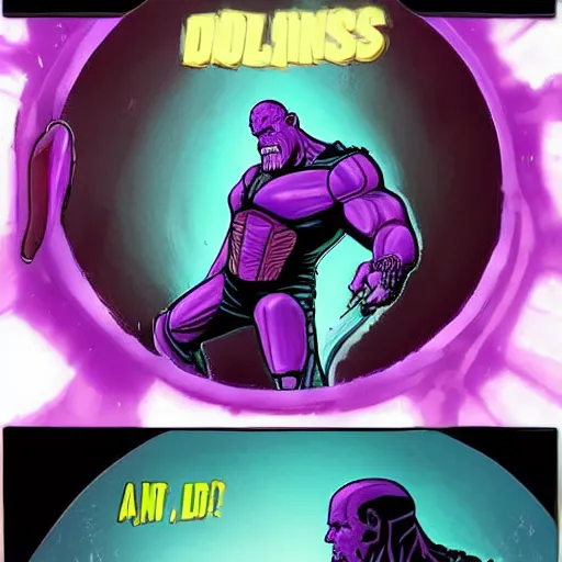 Image similar to thanos doing his dishes