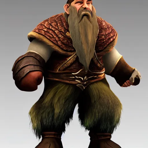 Prompt: andew the giant as a dwarf