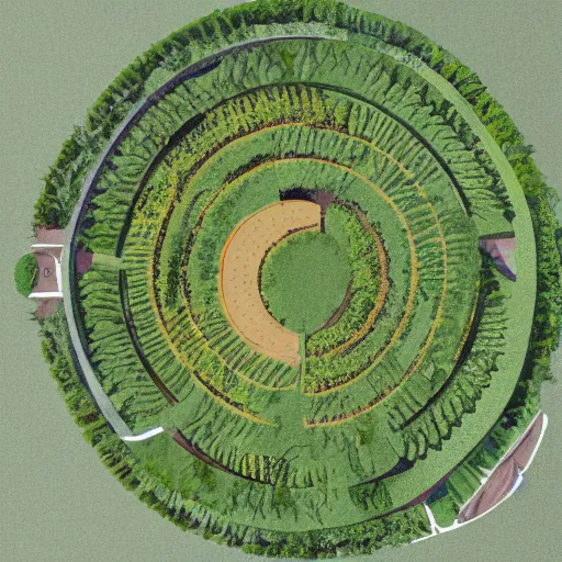 Image similar to top view of an illustration of an architectural plan view of a labyrinth of the deforestation in amazona crisis