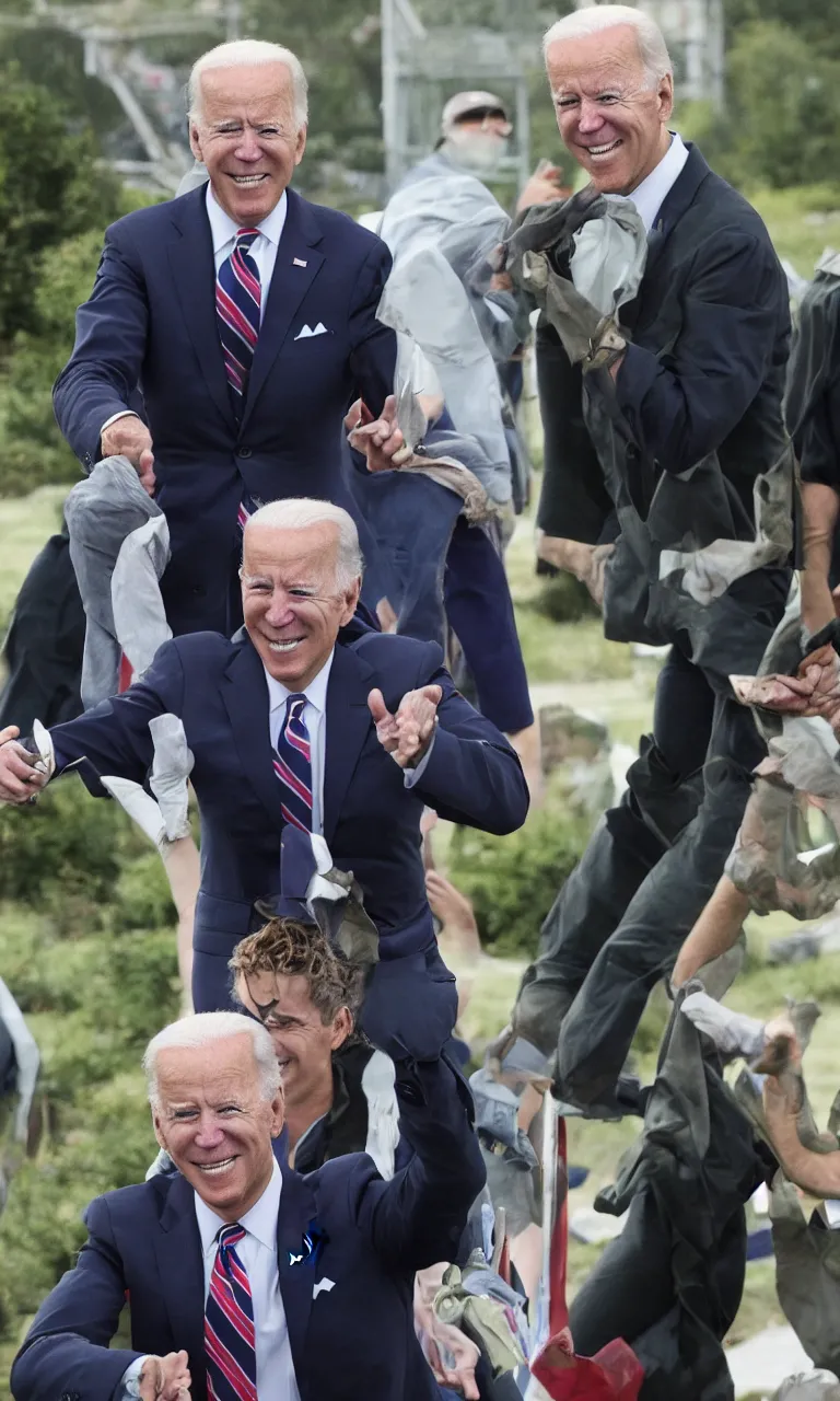 Image similar to Joe Biden Turning into the hulk