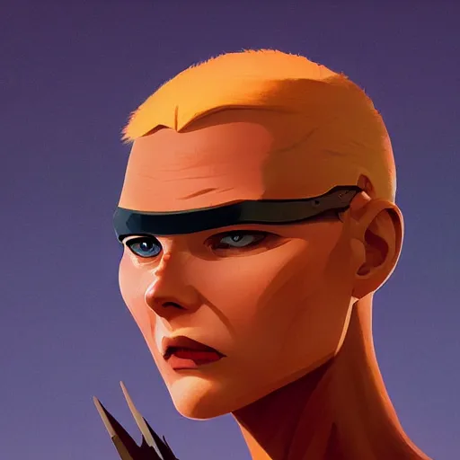 Image similar to face icon stylized minimalist mad max : fury road, loftis, cory behance hd by jesper ejsing, by rhads, makoto shinkai and lois van baarle, ilya kuvshinov, rossdraws global illumination