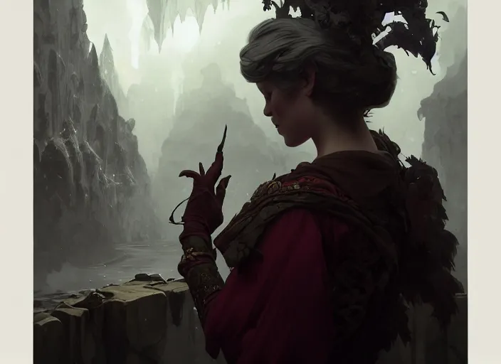 Image similar to photography of norman ackroyd, deep focus, d & d and mtg, fantasy, intricate, elegant, highly detailed, digital painting, artstation, concept art, matte, sharp focus, illustration, hearthstone, art by artgerm and greg rutkowski and alphonse mucha