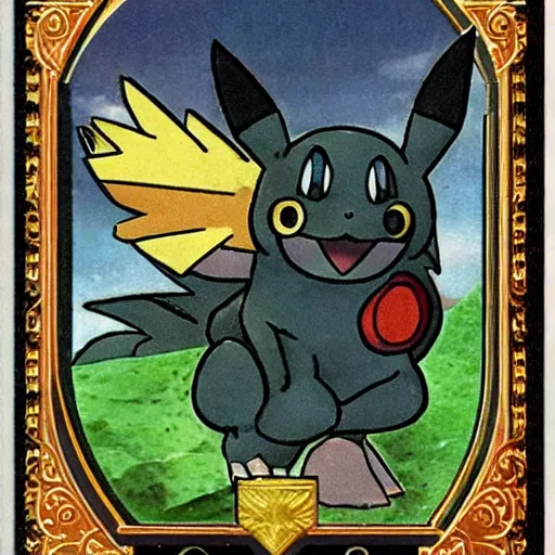 Image similar to a pokemon card from the 1 6 th century