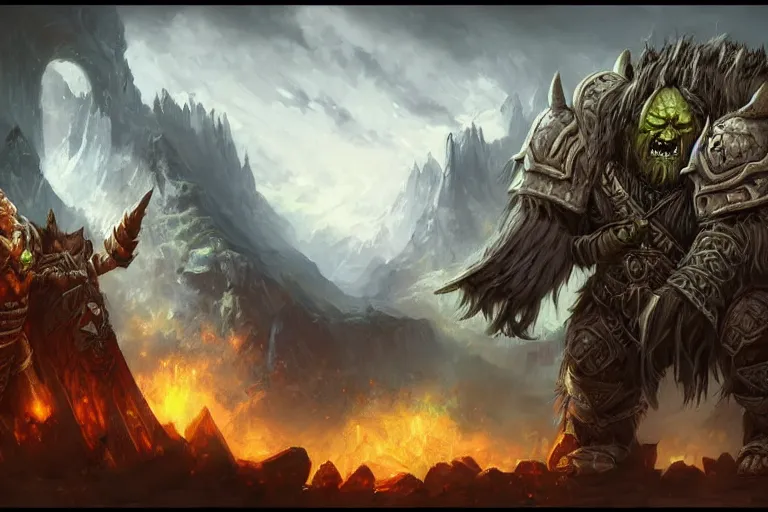 Image similar to orc, world of warcraft, trending on art station, fantasy, smooth