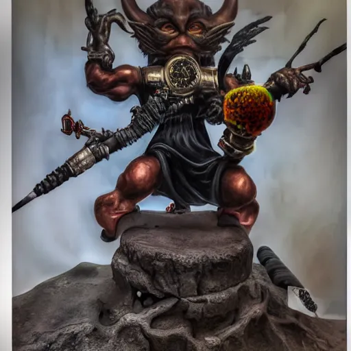 Prompt: please try you little devil, airbrush, 8 k, hyper detailed, photograph.