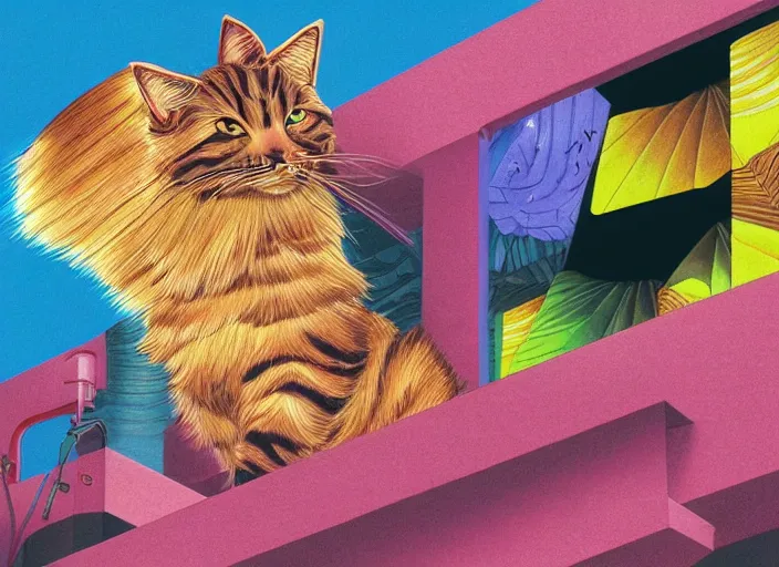 Prompt: coloring book drawing of a cat from a musical sparkly digital space opera, Animated film, volumetric lighting, octane render, directed by wes anderson, Vladimir kush, m.c Escher