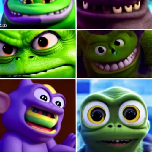 Image similar to mark zuckerberg godzilla yoda donkey kong pikachu yeti shrek super mario homer groot waluigi darth vader mike wazowski, highly detailed, extremely high quality, hd, 4 k, 8 k, professional photographer, 4 0 mp, lifelike, top - rated, award winning, cinematic, realistic, detailed lighting, detailed shadows, sharp, no blur, edited, corrected, trending